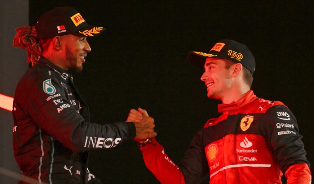 Charles Leclerc y Lewis Hamilton.