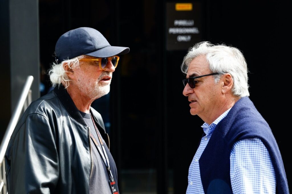 Flavio Briatore y Carlos Sainz Sr.