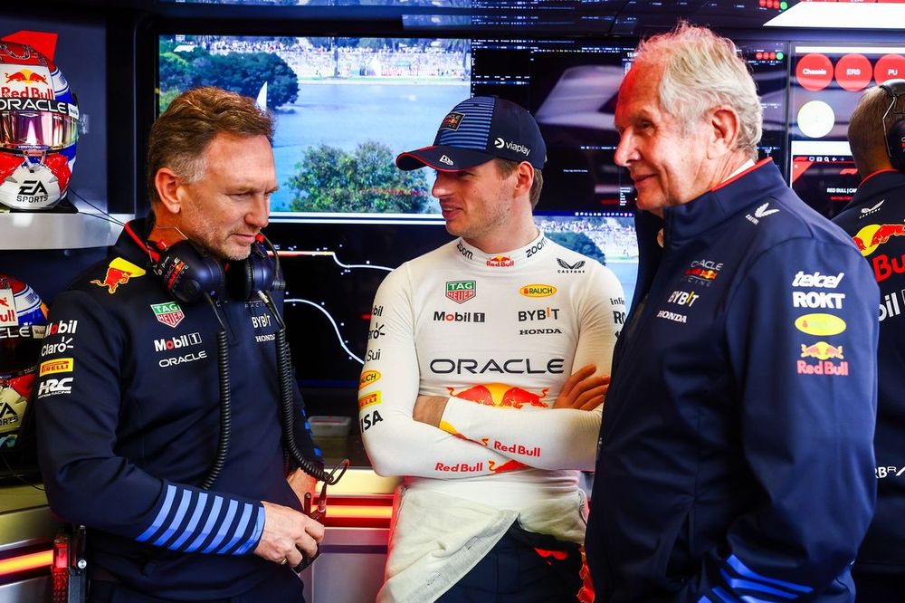 El equipo Red Bull con Max Verstappen.