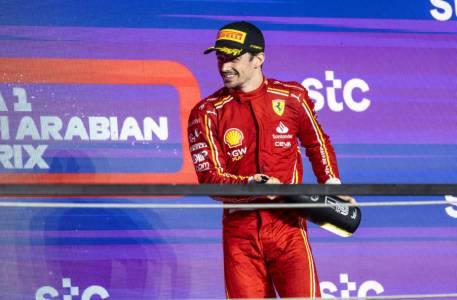 Charles-Leclerc-Ferrari-Podio-Arabia El rendimiento de Ferrari comienza a entusiasmar.